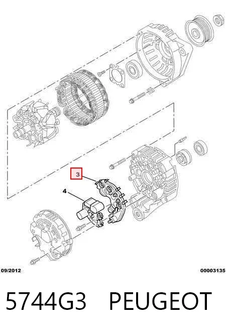 Диодный мост 5744G3 Peugeot/Citroen
