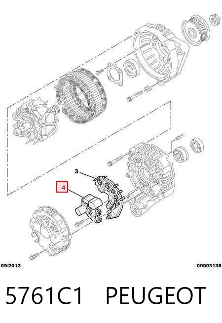 Реле генератора 5761C1 Peugeot/Citroen