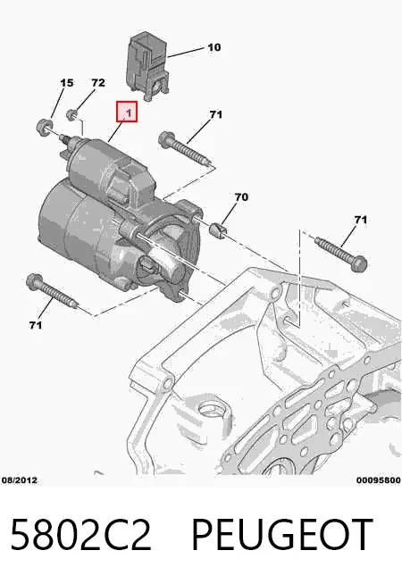 Стартер 5802C2 Peugeot/Citroen
