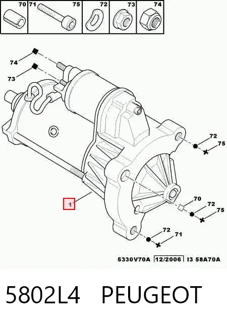 Стартер 5802L4 Peugeot/Citroen