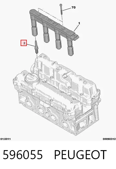 Свечи зажигания 596055 Peugeot/Citroen