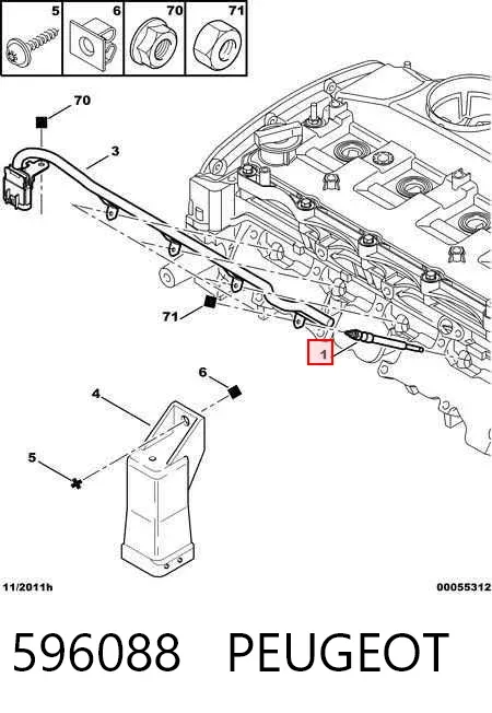 Свечи накала 596088 Peugeot/Citroen