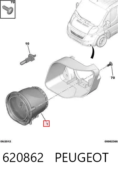 Противотуманки 620862 Peugeot/Citroen