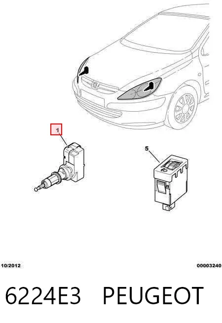 Корректор фар 6224E3 Peugeot/Citroen