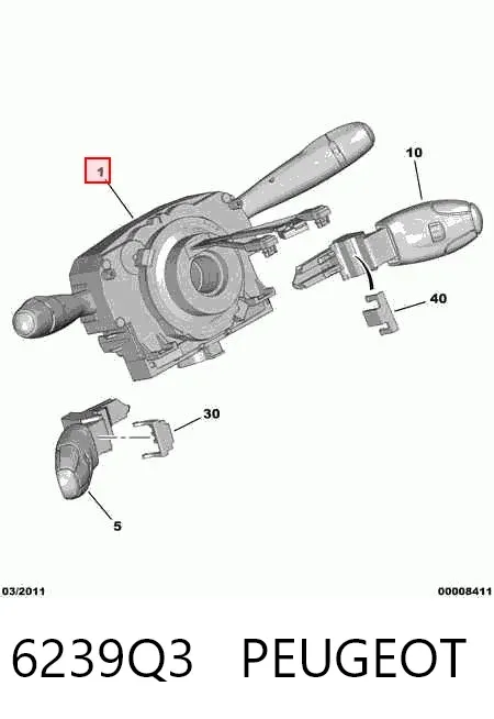 Подрулевой переключатель 6239Q3 Peugeot/Citroen