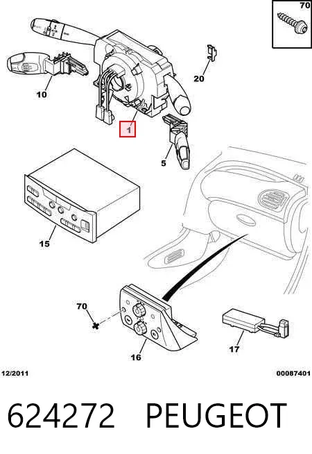 Подрулевой переключатель 624272 Peugeot/Citroen