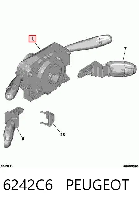 Подрулевой переключатель 6242C6 Peugeot/Citroen