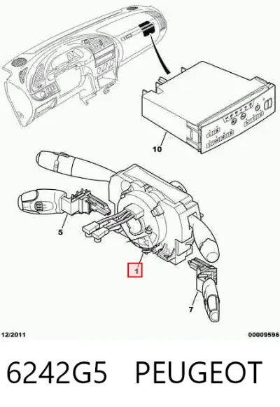 Переключатель подрулевой правый PEUGEOT 6242G5