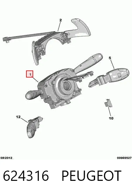 Подрулевой переключатель 624316 Peugeot/Citroen