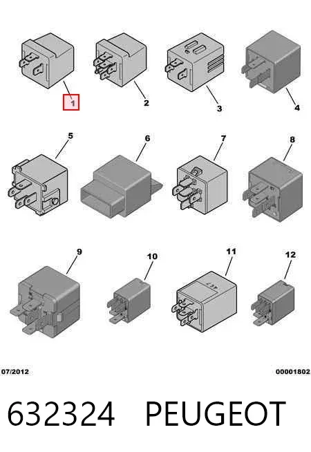 Реле поворотов 632324 Peugeot/Citroen