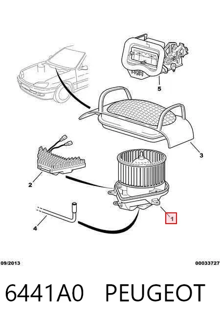 Вентилятор печки 6441A0 Peugeot/Citroen