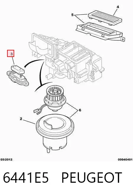 Резистор печки 6441E5 Peugeot/Citroen