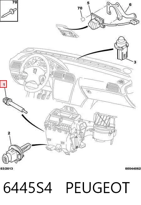 Датчик температуры испарителя 6445S4 Peugeot/Citroen