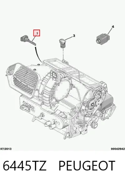 Датчик температуры испарителя PEUGEOT 6445TZ