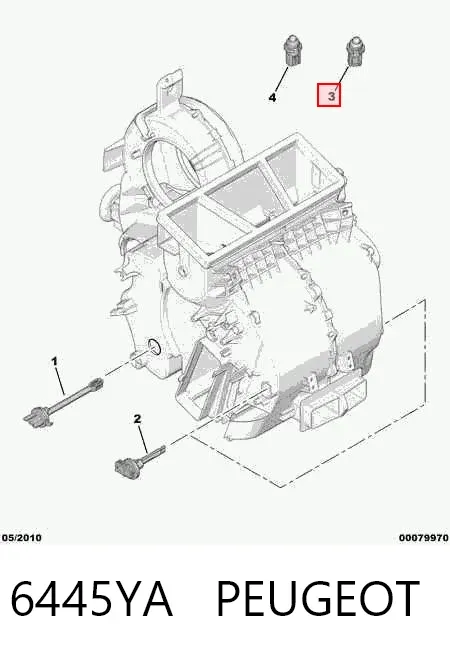 Датчик освещения салона 6445YA Peugeot/Citroen