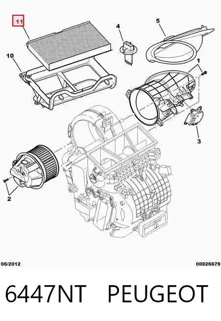 Фильтр салона 6447NT Peugeot/Citroen