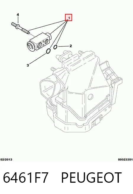 Клапан TRV кондиционера 6461F7 Peugeot/Citroen