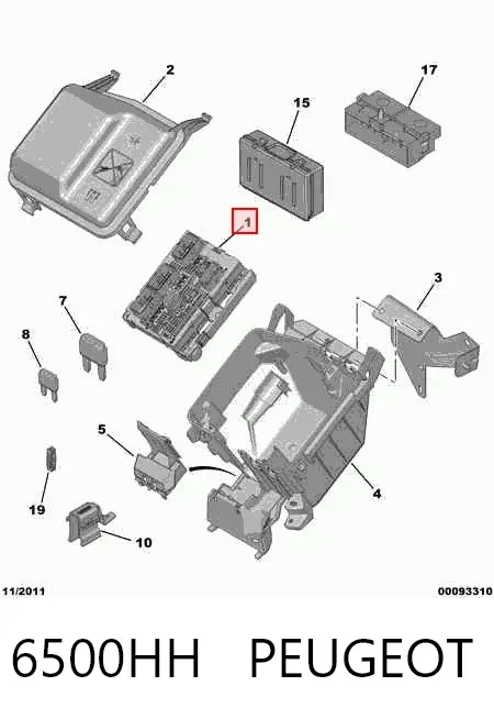 Блок предохранителей 6500HH Peugeot/Citroen
