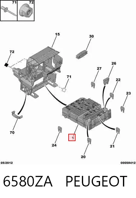 Блок комфорта 6580ZA Peugeot/Citroen