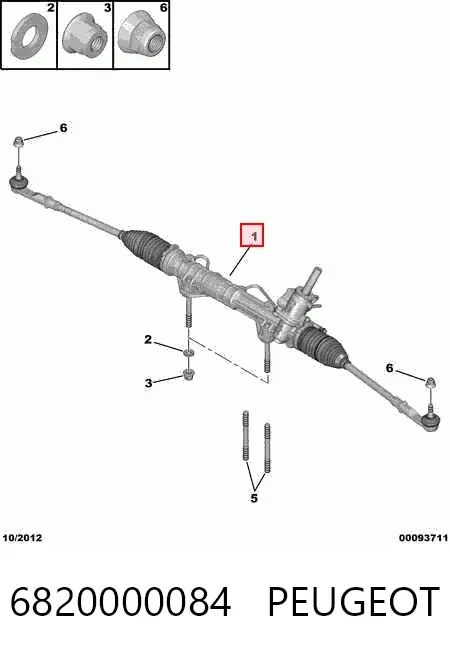 Рулевая рейка 6820000084 Peugeot/Citroen