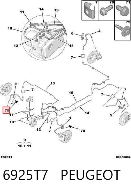Суппорт тормозной передний левый 6925T7 Peugeot/Citroen