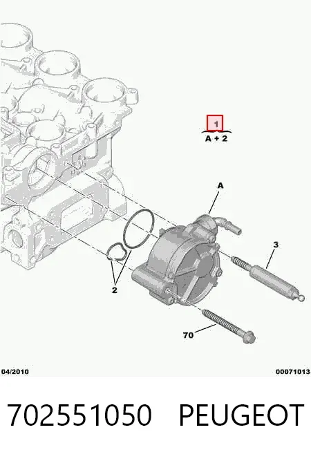 Вакуумный насос 702551050 Peugeot/Citroen