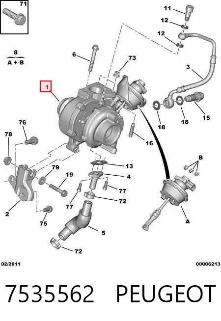 Турбина 7535562 Peugeot/Citroen
