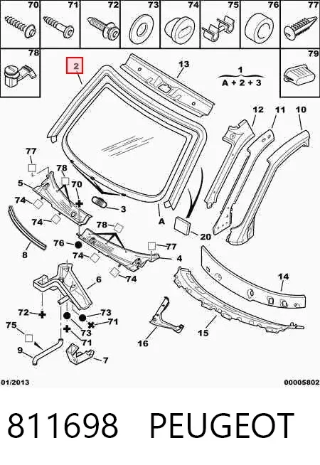 Лобовое стекло 811698 Peugeot/Citroen