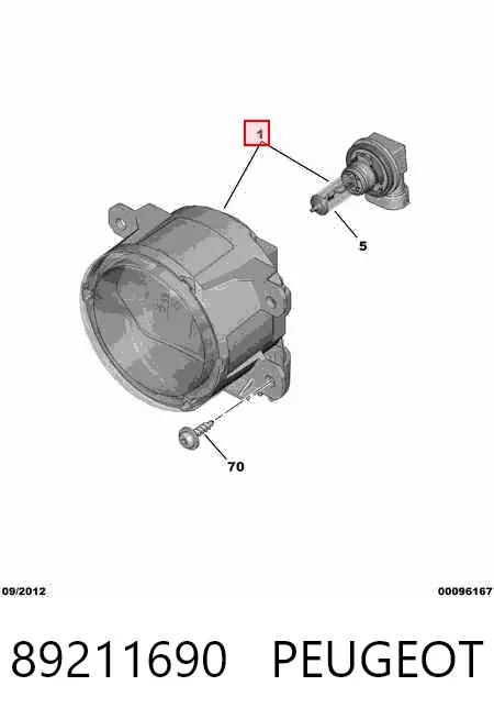 Противотуманки 89211690 Peugeot/Citroen