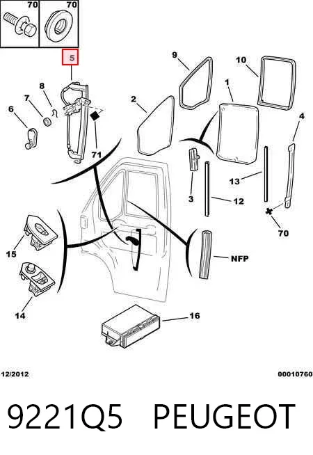 Стеклоподъемник передней левой двери 9221Q5 Peugeot/Citroen