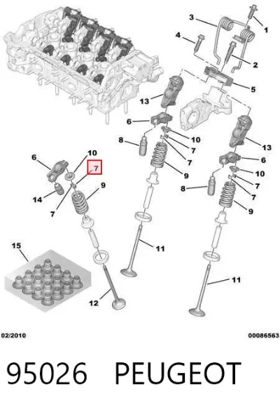 Сухарь клапана PEUGEOT 95026