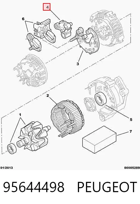 Реле генератора 95644498 Peugeot/Citroen
