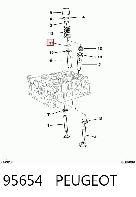 Сальник впускного клапана 95654 Peugeot/Citroen
