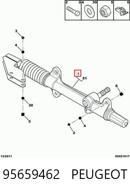 Рулевая рейка 95659462 Peugeot/Citroen