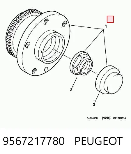 Задняя ступица 9567217780 Peugeot/Citroen