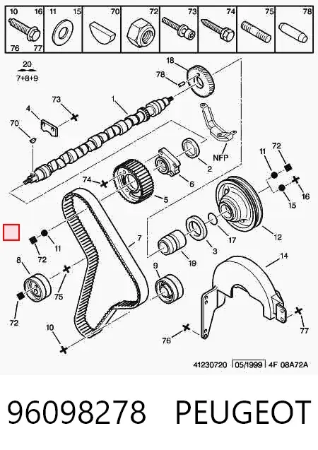 Ролик ГРМ 96098278 Peugeot/Citroen
