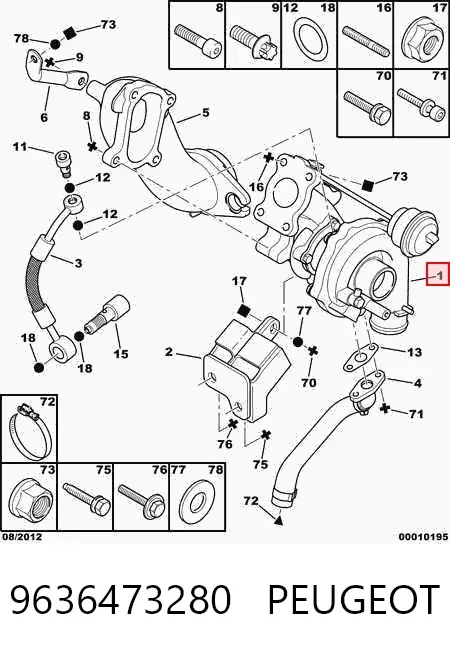 Турбина 9636473280 Peugeot/Citroen