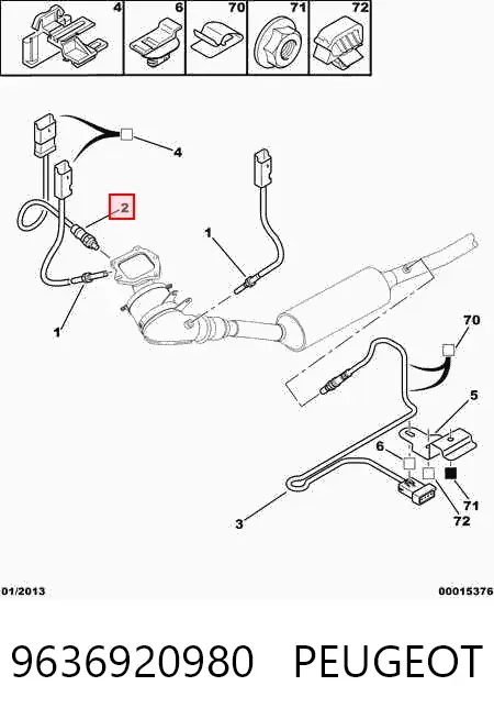 Лямбда зонд 9636920980 Peugeot/Citroen