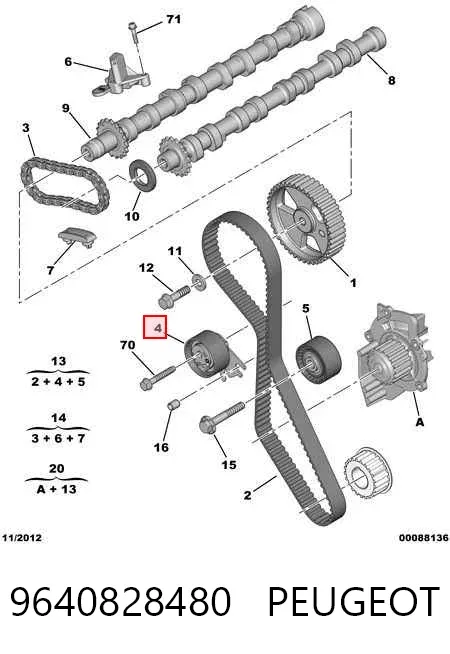 Ролик ГРМ 9640828480 Peugeot/Citroen