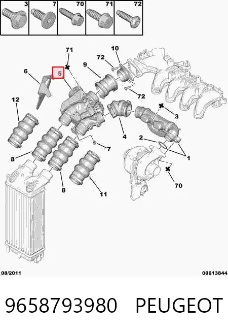 Дроссельная заслонка 9658793980 Peugeot/Citroen