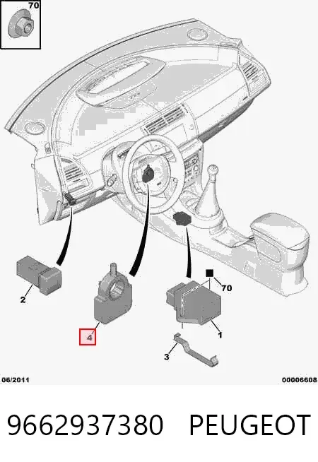 Датчик угла поворота руля 9662937380 Peugeot/Citroen
