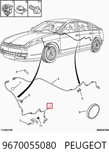 Датчик АБС передний 9670055080 Peugeot/Citroen