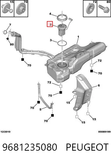 Бензонасос 9681235080 Peugeot/Citroen
