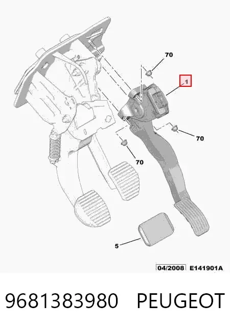Педаль газа 9681383980 Peugeot/Citroen