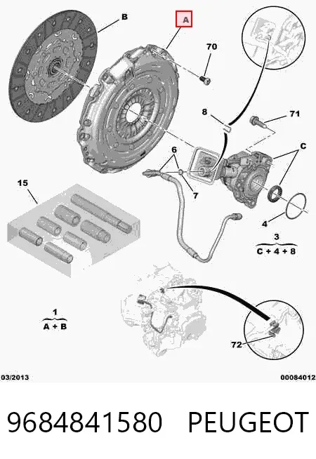 Сцепление 9684841580 Peugeot/Citroen