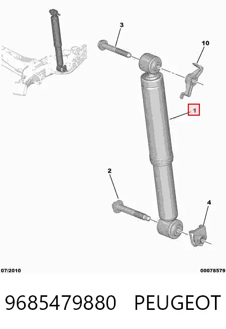 Амортизатор задний 9685479880 Peugeot/Citroen