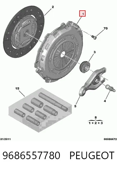Корзина сцепления 9686557780 Peugeot/Citroen