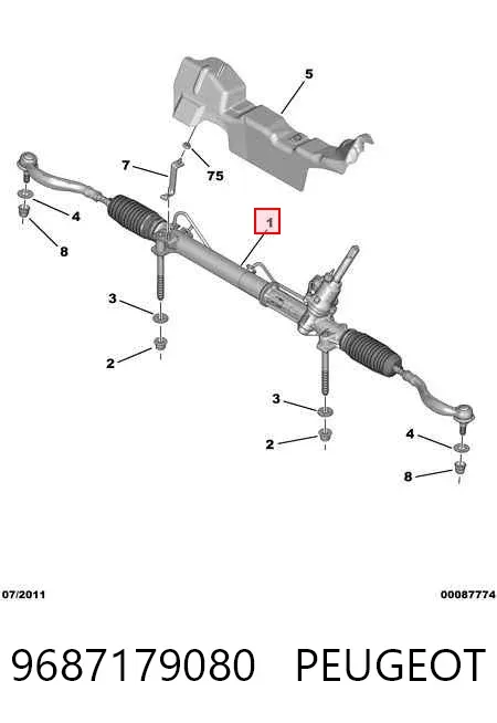 Рулевая рейка 9687179080 Peugeot/Citroen