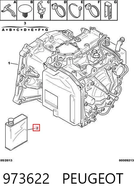 Трансмиссионное масло 973622 Peugeot/Citroen
