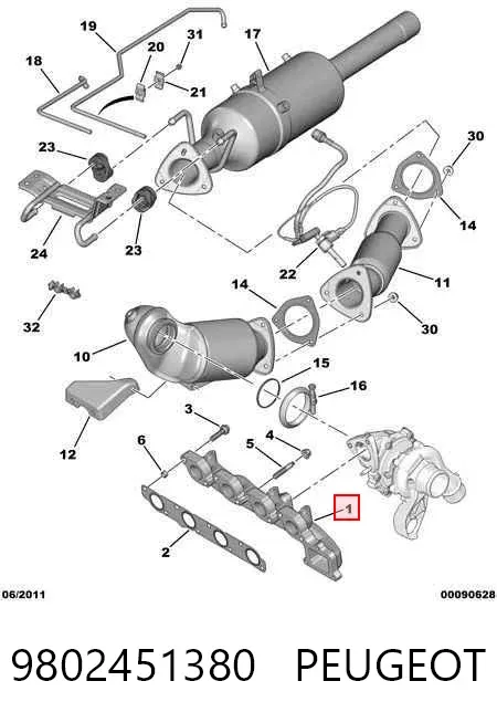 Выпускной коллектор Peugeot Boxer III